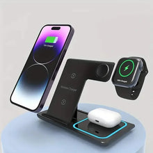 Load image into Gallery viewer, 3-in-1 Folding Fast Wireless Charger Station