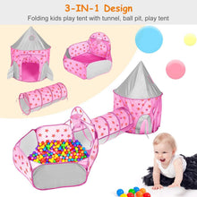 Load image into Gallery viewer, 3-in-1 Kids Play Tent Ball Pit Set