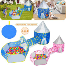Load image into Gallery viewer, 3-in-1 Kids Play Tent Ball Pit Set