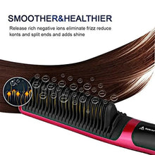 Load image into Gallery viewer, 3 IN 1 Multifunctional Hair Straightener Comb Hair Black Red Straightening Brush Portable Comb Fast Heating Men Beard Straightener For Traveling Perfect Gift For Adults