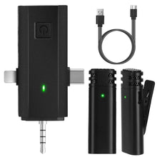 Load image into Gallery viewer, 3-in-1 Wireless Clip On Microphone Omnidirectional Noise Reduction Plug