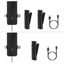 Load image into Gallery viewer, 3-in-1 Wireless Clip On Microphone Omnidirectional Noise Reduction Plug