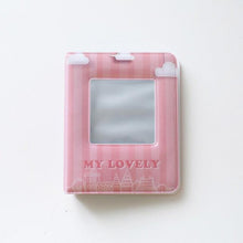 Load image into Gallery viewer, 3 Inch Mini Photo Album 32 Pockets Square Hollow Card Holder Bronzing Stars Picture Storage Case PVC Photocard Holder DIY Photo Albums Birthday Gift Family Scrapbook Albums Family Anniversary Gift For Couple