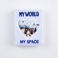 Load image into Gallery viewer, 3 Inch Mini Photo Album 32 Pockets Square Hollow Card Holder Bronzing Stars Picture Storage Case PVC Photocard Holder DIY Photo Albums Birthday Gift Family Scrapbook Albums Family Anniversary Gift For Couple
