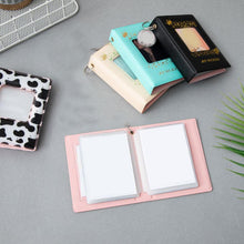 Load image into Gallery viewer, 3 Inch Mini Photo Album 32 Pockets Square Hollow Card Holder Bronzing Stars Picture Storage Case PVC Photocard Holder DIY Photo Albums Birthday Gift Family Scrapbook Albums Family Anniversary Gift For Couple