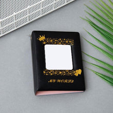 Load image into Gallery viewer, 3 Inch Mini Photo Album 32 Pockets Square Hollow Card Holder Bronzing Stars Picture Storage Case PVC Photocard Holder DIY Photo Albums Birthday Gift Family Scrapbook Albums Family Anniversary Gift For Couple