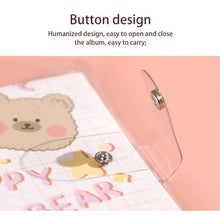 Load image into Gallery viewer, 3 Inch Polaroid Photo Album Cute Bear Transparent Jewelry Small Card Collection Storage Book Mini Leaf Scrapbook Paper Baby Family Scrapbook Albums