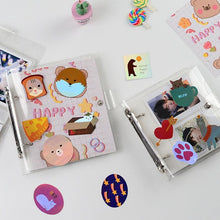 Load image into Gallery viewer, 3 Inch Polaroid Photo Album Cute Bear Transparent Jewelry Small Card Collection Storage Book Mini Leaf Scrapbook Paper Baby Family Scrapbook Albums