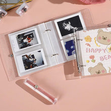 Load image into Gallery viewer, 3 Inch Polaroid Photo Album Cute Bear Transparent Jewelry Small Card Collection Storage Book Mini Leaf Scrapbook Paper Baby Family Scrapbook Albums