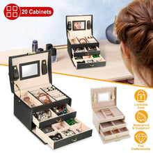 Load image into Gallery viewer, 3-Layer Jewelry Case Organizer