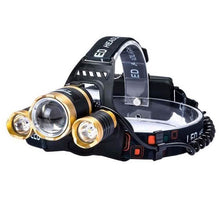 Load image into Gallery viewer, 3 LED XM-L T6 Waterproof Headlamp LED Torch Flashlight