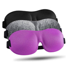 Load image into Gallery viewer, 3-Pack: Blackout Eye Mask with Adjustable Strap