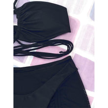 Load image into Gallery viewer, 3-Pack: Criss Cross Halter Bikini Swimsuit & Beach Skirt