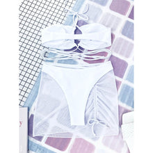 Load image into Gallery viewer, 3-Pack: Criss Cross Halter Bikini Swimsuit & Beach Skirt