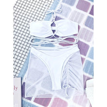Load image into Gallery viewer, 3-Pack: Criss Cross Halter Bikini Swimsuit & Beach Skirt