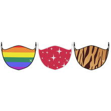 Load image into Gallery viewer, 3-Pack: Double Layer Washable & Reusable Non-Medical Face Mask w/ Adjustable Loop