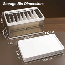 Load image into Gallery viewer, 3-Pack: Foldable Storage Bin with Lid Stackable Plastic Closet Organizer