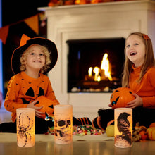 Load image into Gallery viewer, 3-Pack: Halloween Battery Operated Flameless Candle Lamp with Timer Setting