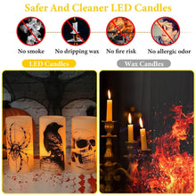 Load image into Gallery viewer, 3-Pack: Halloween Battery Operated Flameless Candle Lamp with Timer Setting