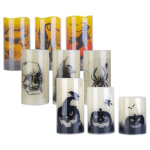 Load image into Gallery viewer, 3-Pack: Halloween Battery Operated Flameless Candle Lamp with Timer Setting