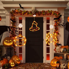 Load image into Gallery viewer, 3-Pack: Halloween Window Light with Suction Cup Hanging Holes