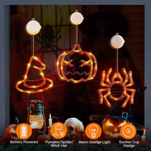 Load image into Gallery viewer, 3-Pack: Halloween Window Light with Suction Cup Hanging Holes