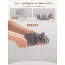 Load image into Gallery viewer, 3-Pack: Hicober Microfiber Hair Towel