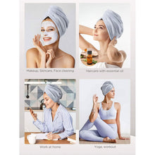 Load image into Gallery viewer, 3-Pack: Hicober Microfiber Hair Towel
