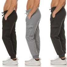 Load image into Gallery viewer, 3-Pack: Men's Jogger Pants with Cargo Pockets