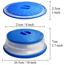 Load image into Gallery viewer, 3-Pack: OUZIFISH 10.5 inch Collapsible Food Plate Lid Cover
