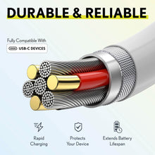 Load image into Gallery viewer, 3-Pack: Overtime iOS Compatible Charger 10ft USB-C Charging Cord