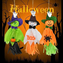 Load image into Gallery viewer, 3-Pack: Scarecrow Horror Ghost Pendant Halloween Decor