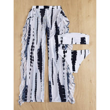 Load image into Gallery viewer, 3-Pack: Tie Dye Bandeau Bikini Swimsuit & Cover Up Pants