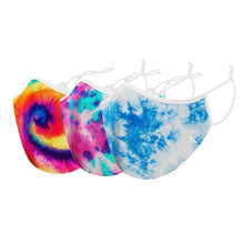 Load image into Gallery viewer, 3-Pack: Tie Dyed Double Layer Reusable Face Mask with Adjustable Loop