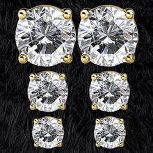 Load image into Gallery viewer, 3-Pairs: Elements of Love Crystal Stud Earrings