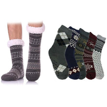 Load image into Gallery viewer, 3-Pairs: Men's Assorted Soft Fluffy Sherpa Slipper Socks