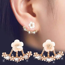 Load image into Gallery viewer, 3-Pairs: Women's Crystal Flower Daisy Earrings