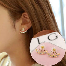 Load image into Gallery viewer, 3-Pairs: Women's Crystal Flower Daisy Earrings