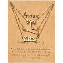 Load image into Gallery viewer, 3-Piece: Constellation Zodiac Layer Necklaces