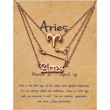 Load image into Gallery viewer, 3-Piece: Constellation Zodiac Layer Necklaces