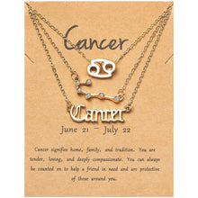 Load image into Gallery viewer, 3-Piece: Constellation Zodiac Layer Necklaces