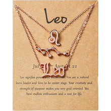 Load image into Gallery viewer, 3-Piece: Constellation Zodiac Layer Necklaces
