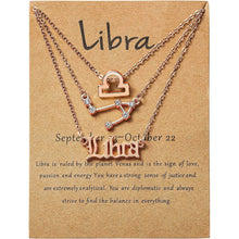 Load image into Gallery viewer, 3-Piece: Constellation Zodiac Layer Necklaces