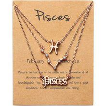 Load image into Gallery viewer, 3-Piece: Constellation Zodiac Layer Necklaces