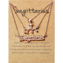 Load image into Gallery viewer, 3-Piece: Constellation Zodiac Layer Necklaces
