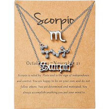 Load image into Gallery viewer, 3-Piece: Constellation Zodiac Layer Necklaces