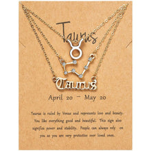 Load image into Gallery viewer, 3-Piece: Constellation Zodiac Layer Necklaces