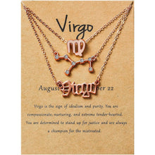 Load image into Gallery viewer, 3-Piece: Constellation Zodiac Layer Necklaces