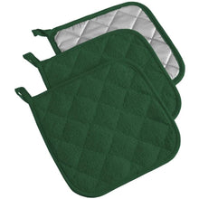 Load image into Gallery viewer, 3-Piece: DII Basic Terry Collection Quilted 100% Cotton Potholder
