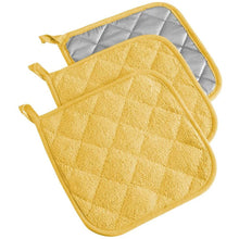 Load image into Gallery viewer, 3-Piece: DII Basic Terry Collection Quilted 100% Cotton Potholder